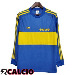 Prima Maglia Boca Juniors Retro Manica Lunga Blu 1981  Prima Maglia Boca Juniors Retro Manica Lunga Blu 1981