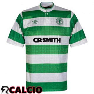 Prima Maglia Celtic FC Retro Verde Bianco 1987-1989  Prima Maglia Celtic FC Retro Verde Bianco 1987-1989