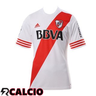 Prima Maglia River Plate Retro Bianco Rosso 2015-2016