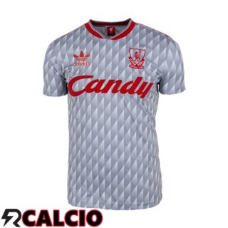 Seconda Maglia FC Liverpool Retro Grigio 1989-1991  Seconda Maglia FC Liverpool Retro Grigio 1989-1991