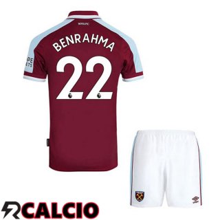 Prima Maglia West Ham United (BENRAHMA 22) Bambino Rosso 2021 2022