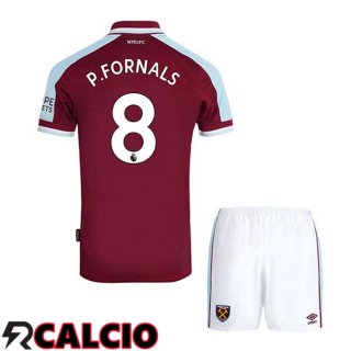 Prima Maglia West Ham United (P.FORNALS 8) Bambino Rosso 2021 2022