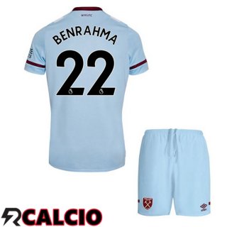 Seconda Maglia West Ham United (BENRAHMA 22) Bambino Blu 2021 2022