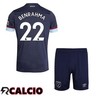 Terza Maglia West Ham United (BENRAHMA 22) Bambino Terza Blu 2021 2022