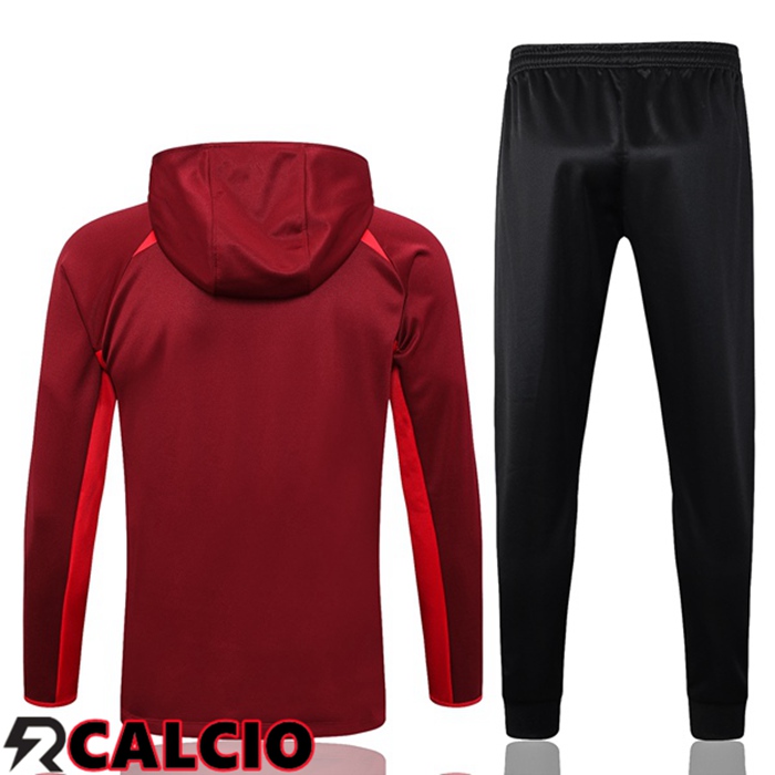 Insieme Giacca Con Cappuccio Tuta Portogallo Rosso 2023/2024