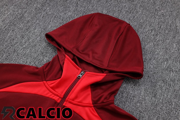 Insieme Giacca Con Cappuccio Tuta Portogallo Rosso 2023/2024