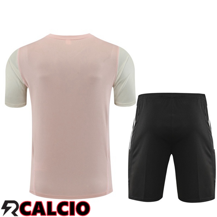 T Shirt Allenamento Lyon + Pantaloncini Rosa 2023/2024