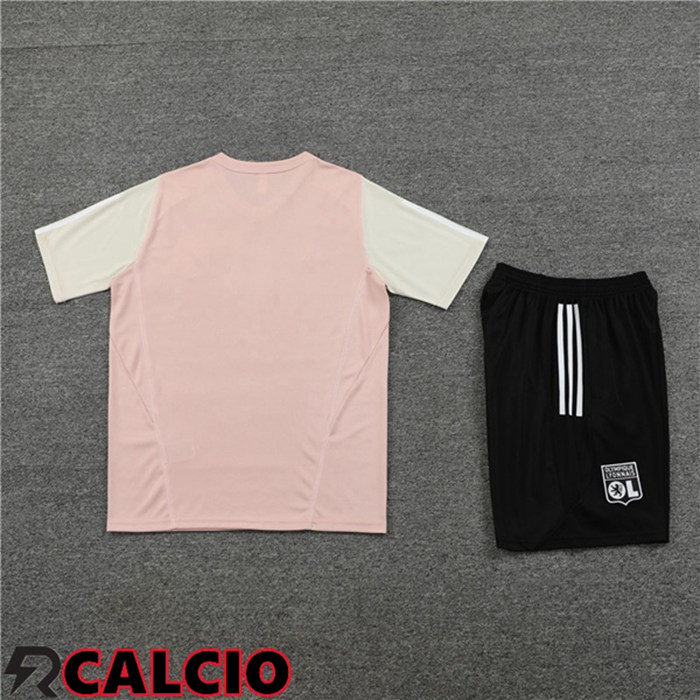 T Shirt Allenamento Lyon + Pantaloncini Rosa 2023/2024
