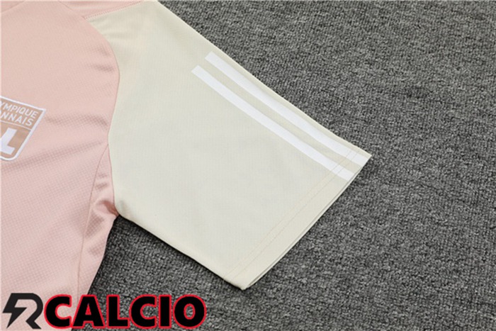 T Shirt Allenamento Lyon + Pantaloncini Rosa 2023/2024