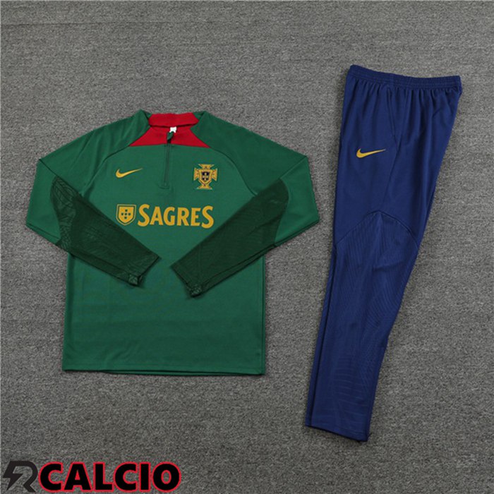 Insieme Tuta Calcio Portogallo Verde 2023/2024