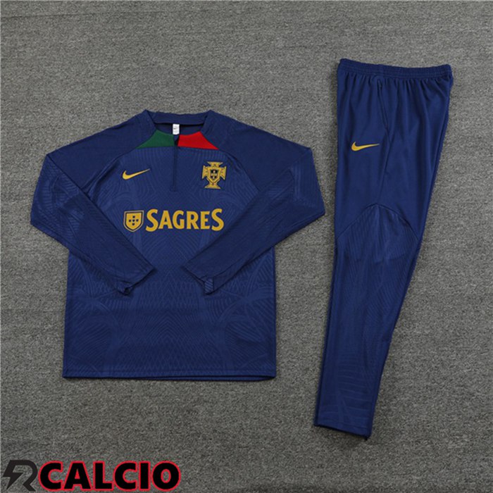 Insieme Tuta Calcio Portogallo Blu Reale 2023/2024