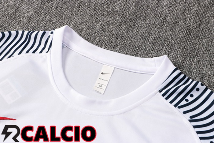 T Shirt Allenamento Francia + Pantaloni Bianco 2021/2022