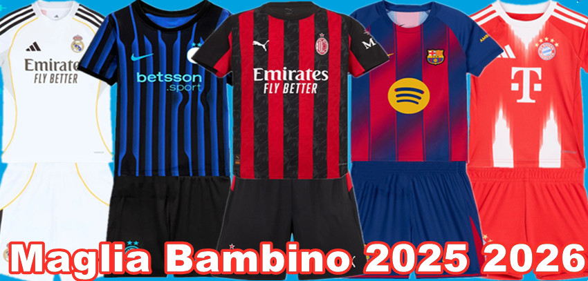 Shop Nuova Maglia Bambino 2025 2026 A Poco Prezzo Thailandia